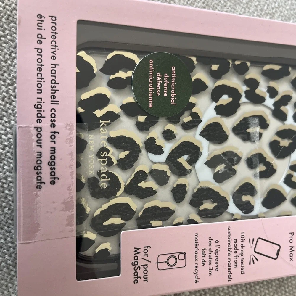 Kate‎ Spade NY Protective Hardshell Case for FITS  IPhone 14 PRO MAX Leopard